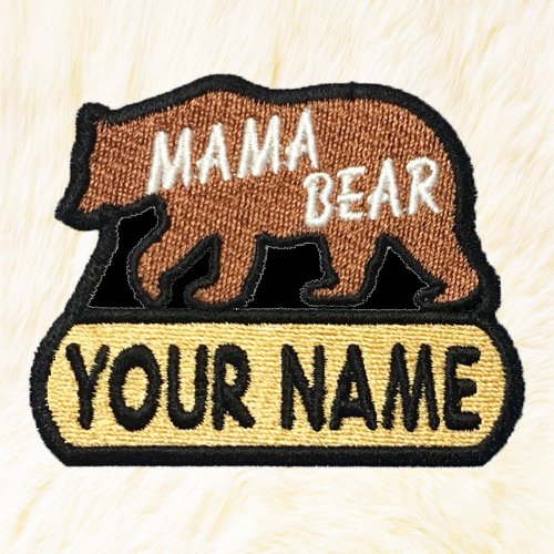 24PlanetsStudio Mama Bear Personalized Iron on Patch Your Name Your Text Buy 3 Get 1 Free
