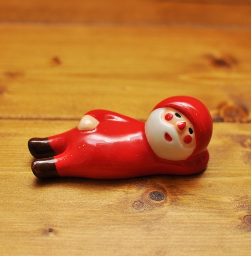 [Japanese] Decole Christmas limited edition "Xiaoxie" Art Christmas Santa Claus ★ chopsticks holder chopsticks holder - Place Mats & Dining Décor - Pottery Red