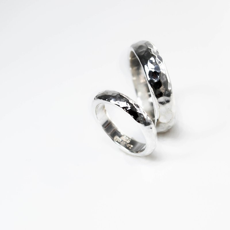 Imprint pair ring - Couples' Rings - Sterling Silver Silver