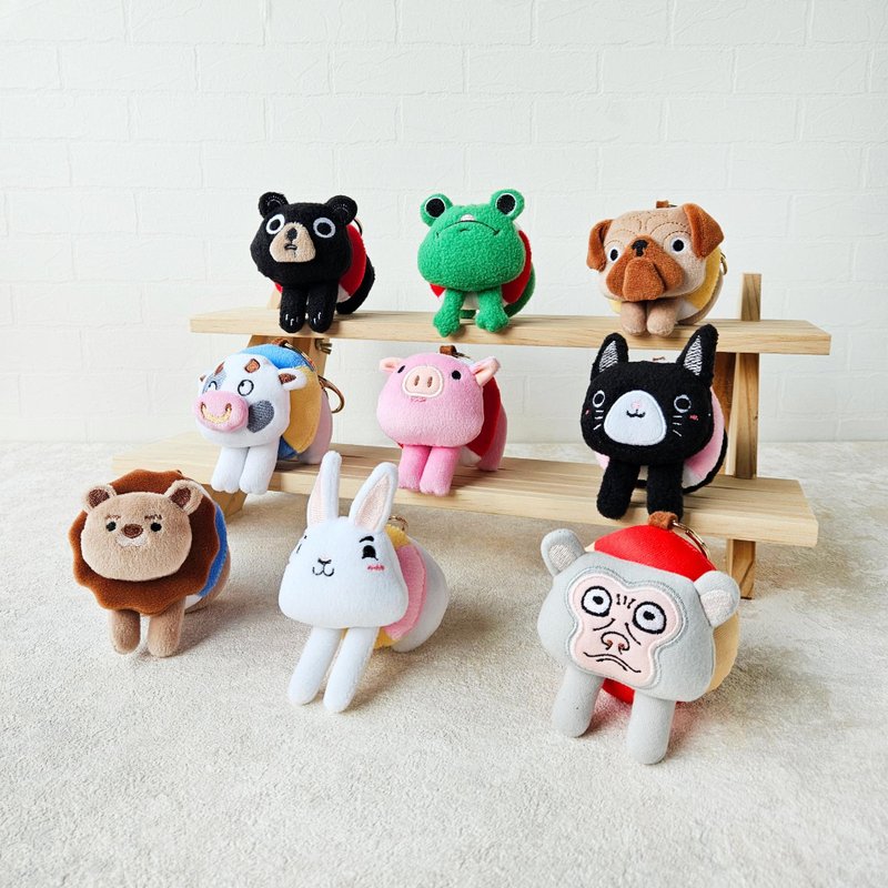 動物鑰匙圈 - 鬥牛犬 / 猴子 / 黑熊 / 黑貓  另有禮盒選擇 - 鑰匙圈/鑰匙包 - 繡線 多色