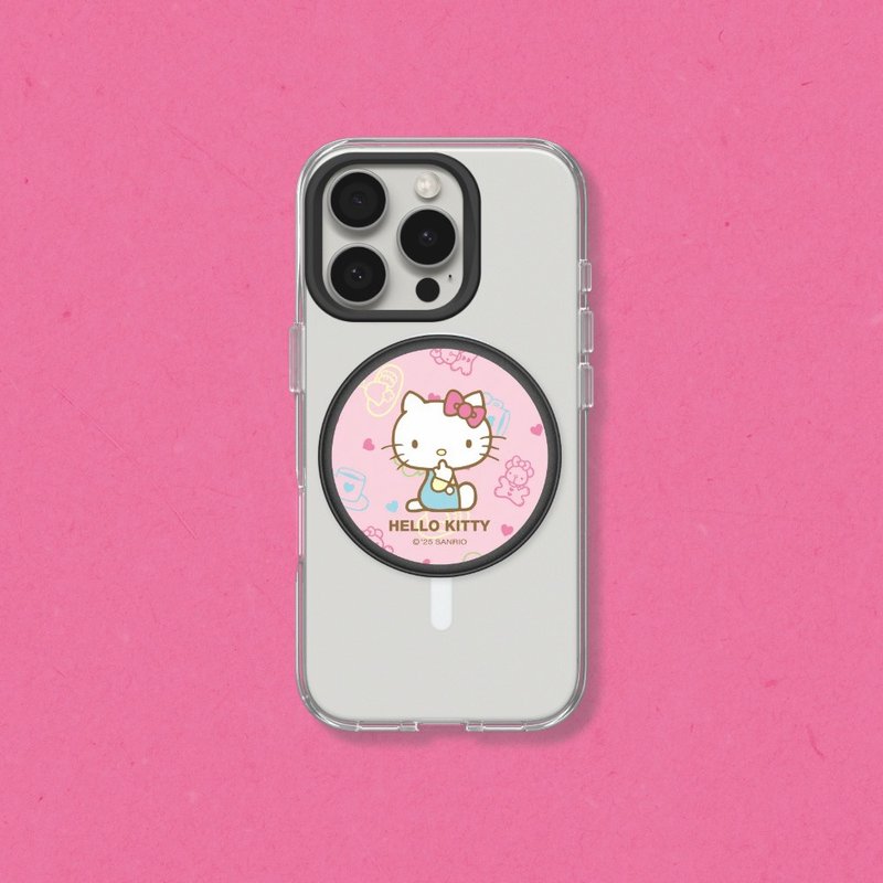 GRIP O(MagSafe兼容)磁吸手機支架|Hello Kitty系列+SuperCard - 手機配件 - 塑膠 黑色