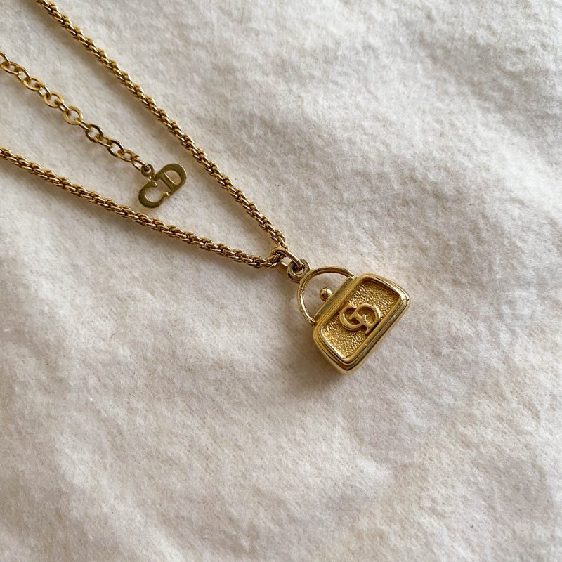 Second-hand Dior necklace necklace accessories jewelry Necklace jewelry antique vintage clothing - Necklaces - Other Metals Gold