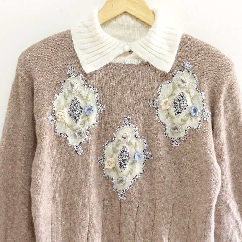 │Slowly│Hydrangea Ball-Vintage Sweater│vintage.Retro.Art - Women's Sweaters - Other Materials Multicolor