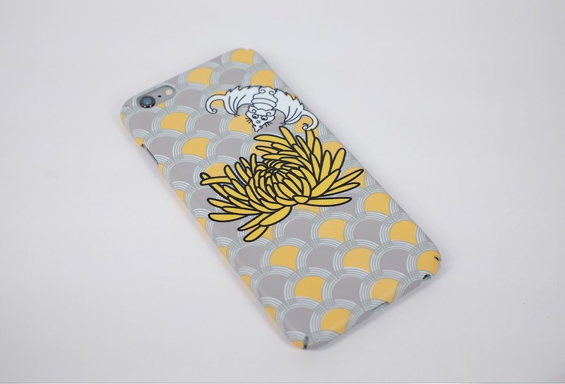 iPhone Android phone case phone case full edge yellow bat chrysanthemum - Phone Cases - Plastic Yellow