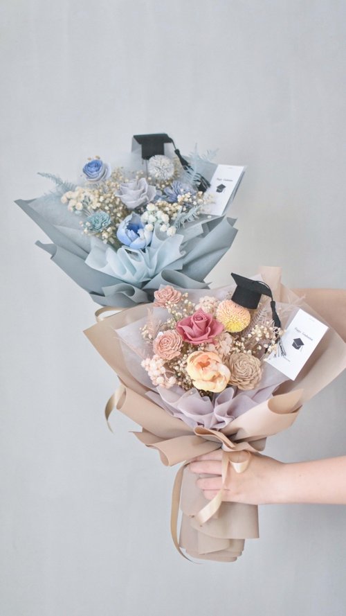 花，說 Flowers Story 乾燥花 /畢業花束B款/教師節 母親節 情人節 花束 永生花 乾燥花