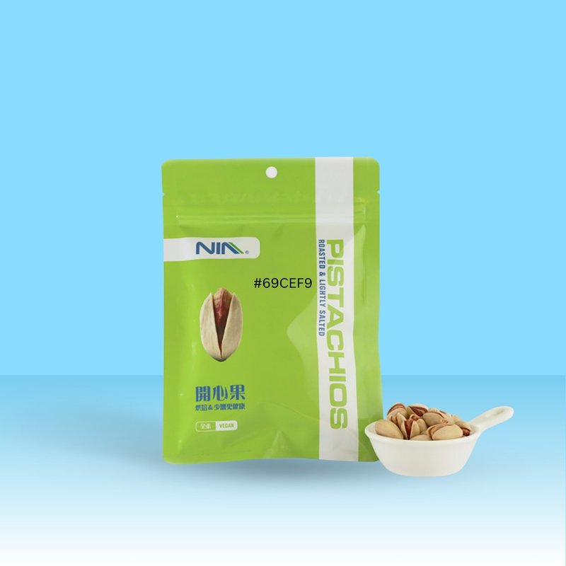 Nia carefully selected pistachios_thin salt flavor 100g - ขนมคบเคี้ยว - อาหารสด สีเขียว