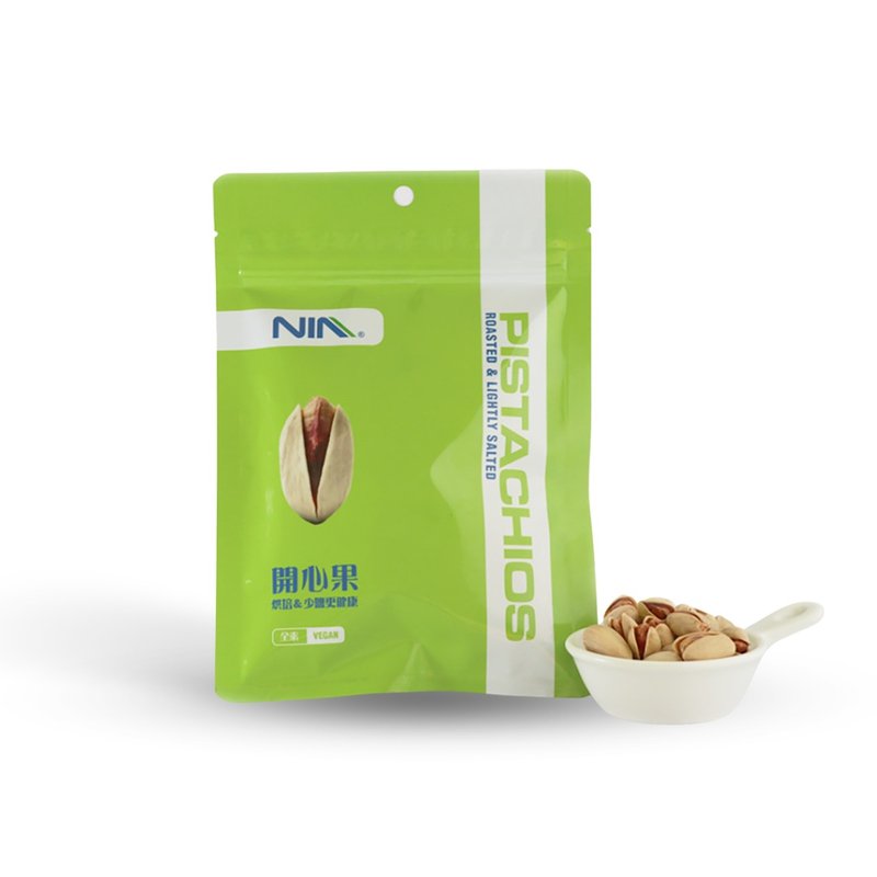 Nia carefully selected pistachios_thin salt flavor 100g - ขนมคบเคี้ยว - อาหารสด สีเขียว