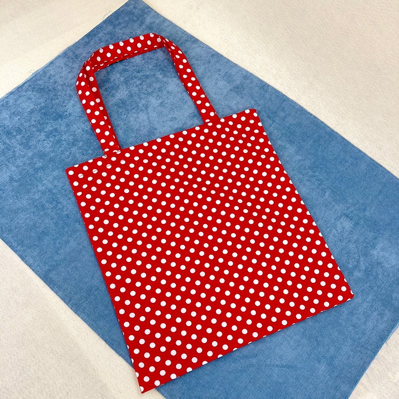 Handmade Eco Bag (Medium) - Retro Dot - กระเป๋าถือ - ผ้าฝ้าย/ผ้าลินิน 