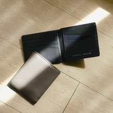 [男性へのギフト] Grayson RFID 盗難防止レザー二つ折り財布、追加コンパートメント付き - ブラック