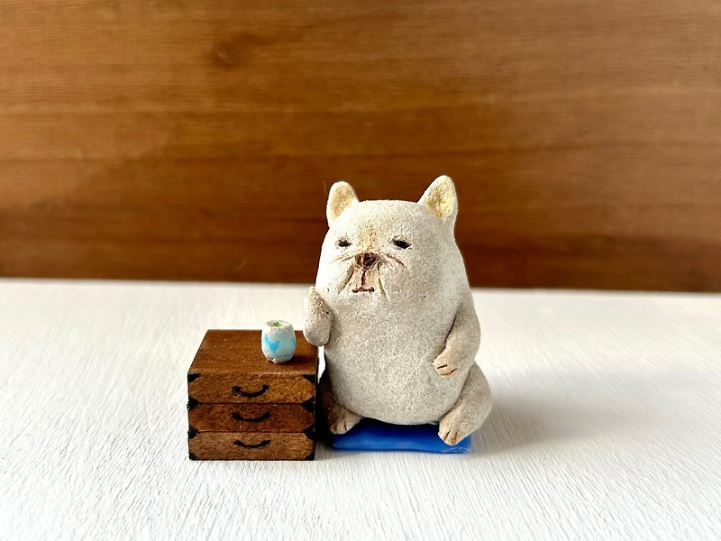 Japanese style french bulldog - Stuffed Dolls & Figurines - Other Materials Khaki