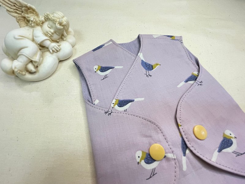 littletailor 【Premature Wear】Purple Taro Little Bird Low Birth Weight Low Birth Week - Onesies - Cotton & Hemp 