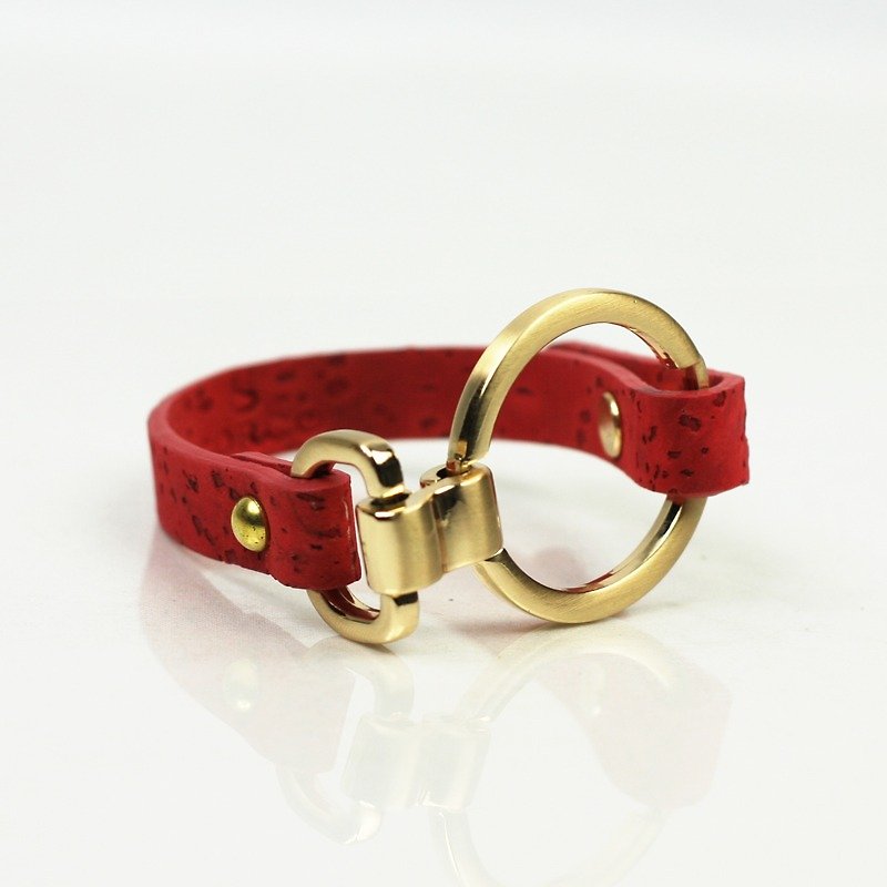 Korea CORCO "Ring" series bracelet (classic red) - Bracelets - Wood Red