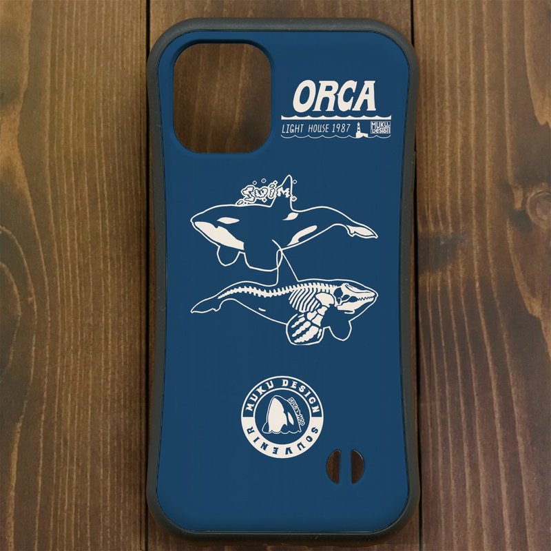 Orca [Compatible with iPhone 15] Orca Lighthouse Blue Grip Case for iPhone [Available for all models] - เคส/ซองมือถือ - พลาสติก สีน้ำเงิน