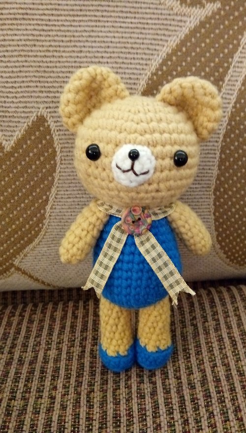 銅銅愛手作 熊毛線娃娃。可做吊飾、生日禮物、交換禮物、居家裝飾