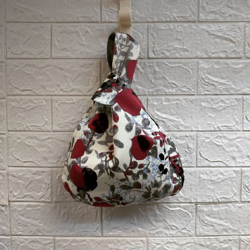 【MY。手作】Japanese knot bag - Handbags & Totes - Cotton & Hemp Multicolor