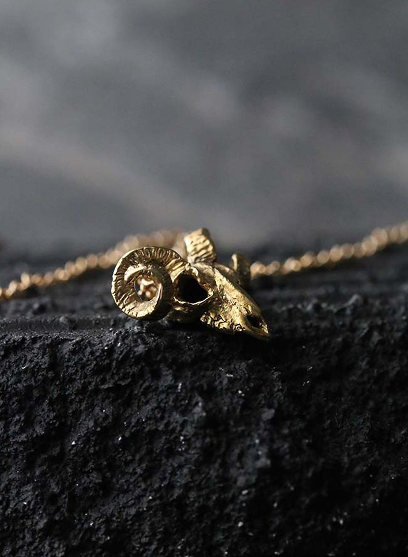 The Goat Skull (Small size)Necklace - 項鍊 - 其他金屬 