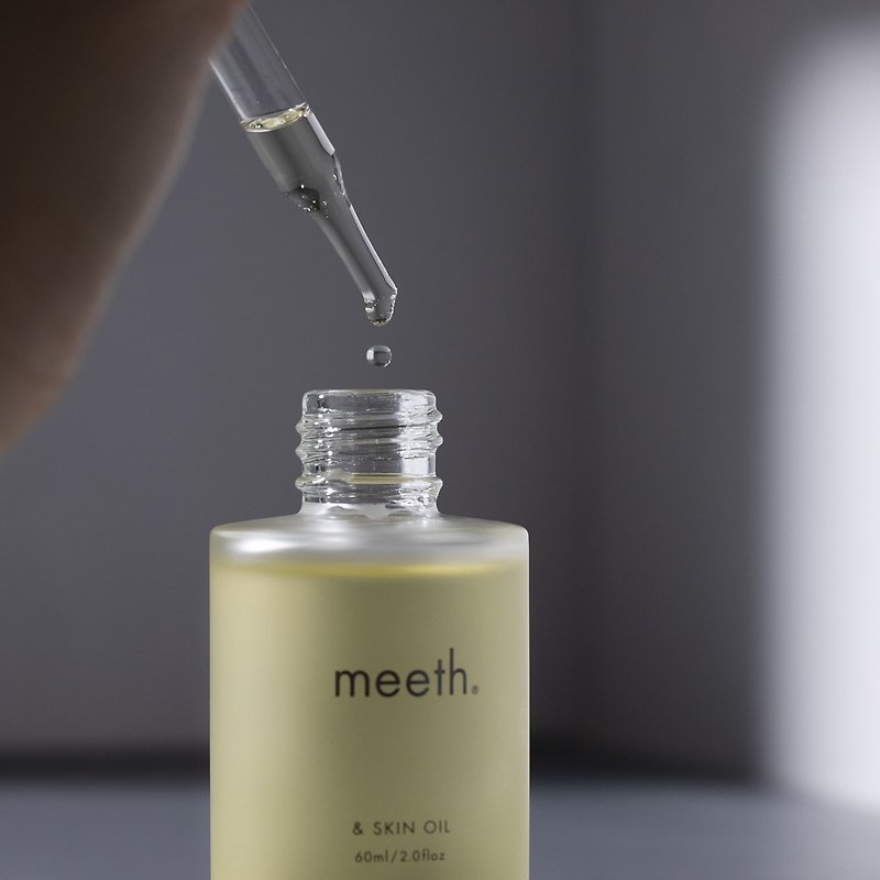 meeth 米糠潤澤修護美容油 | 溫和親膚 1滴柔嫩彈 臉部全身都適用 - 潤膚露/按摩油 - 精油 黃色