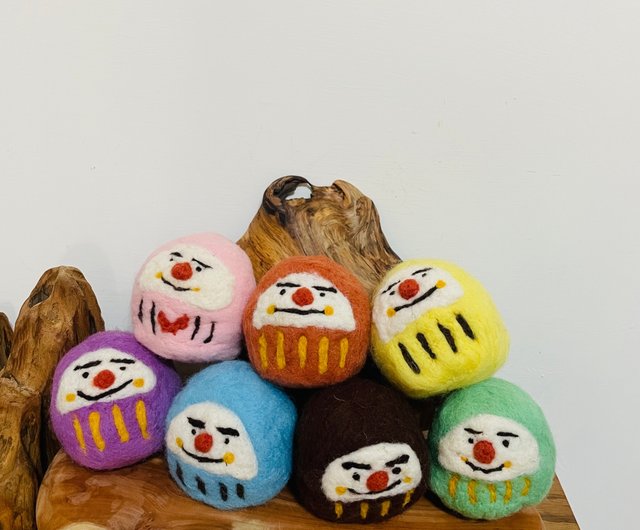 羊毛フェルト素材パック|願いだるまマカロンカラーシリーズ（7種類