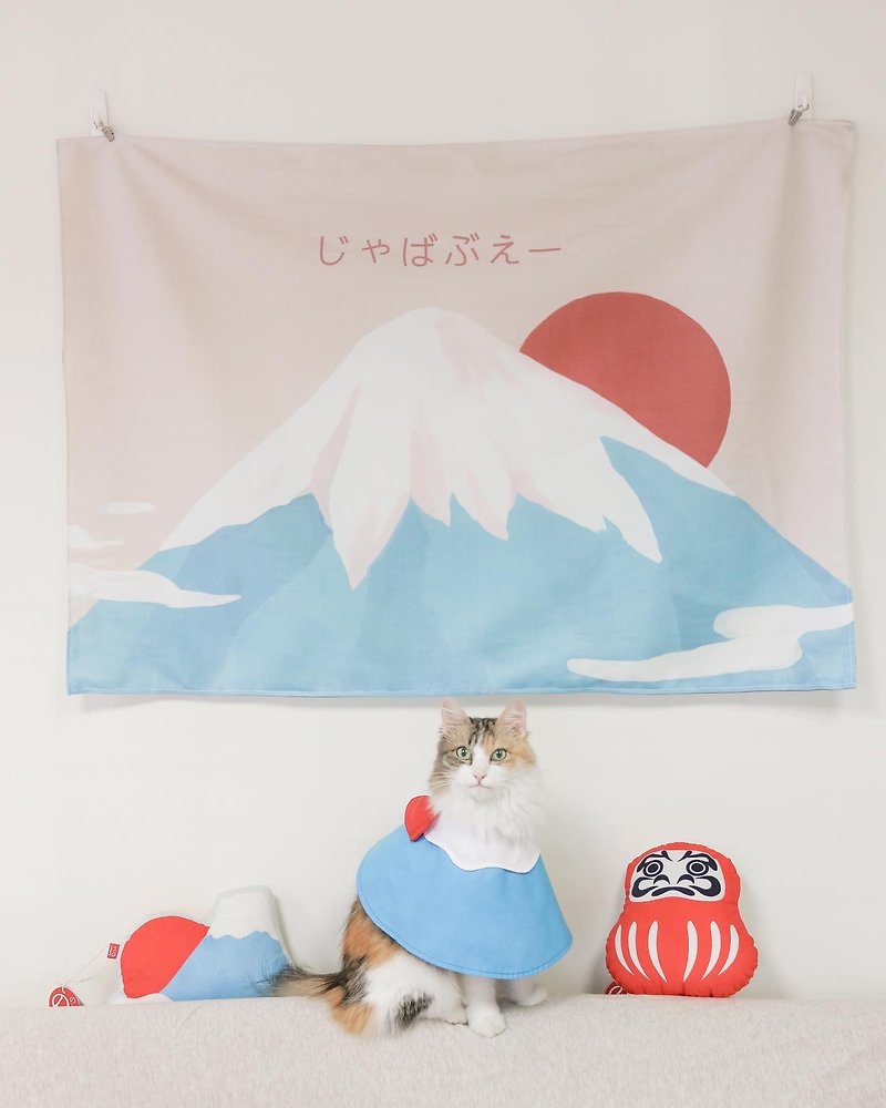 Mount Fuji scenery hanging cloth simple Wenqing room dormitory layout Japanese style hanging cloth - Posters - Polyester White