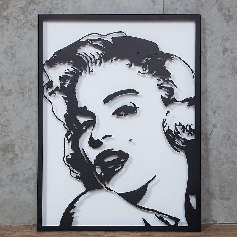 [OPUS Dongqi Metalworking] Marilyn Monroe frame/Loft industrial style interior design painting TP-ma04 - Wall Décor - Other Metals Black