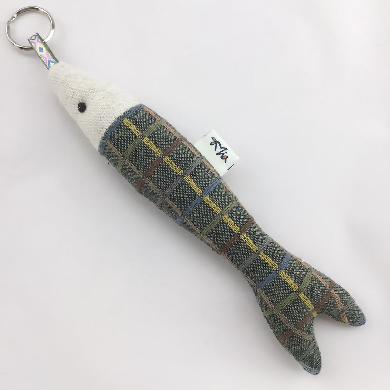 Fish Fish Charm / Key Ring - พวงกุญแจ - ผ้าฝ้าย/ผ้าลินิน 