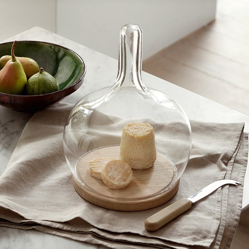 【LSA】CLOCHE cake pan 19.5cm-with lid - Plates & Trays - Glass Transparent
