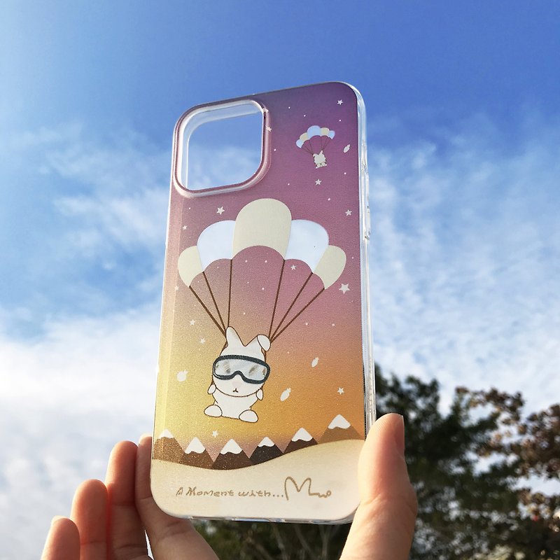 Beibei Rabbit—Adventure iPhone Case | skydive Series | Transparent Soft Adhesive - Phone Cases - Plastic 