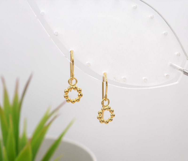 Blooming earring - drop earring 18k gold plated CASO jewelry - ต่างหู - โลหะ สีทอง