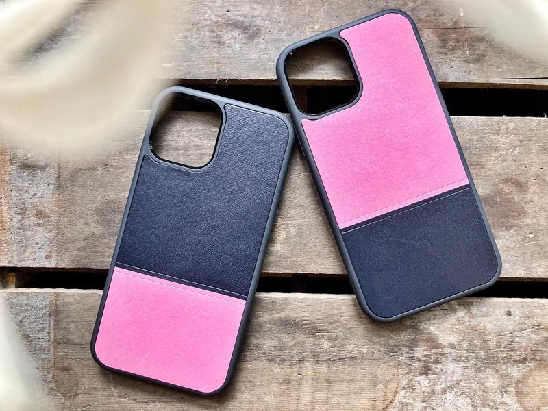 iPhone series color matching leather phone case material package Xs Max XR Pro hot stamping and embossing DIY - Leather Goods - Genuine Leather Multicolor