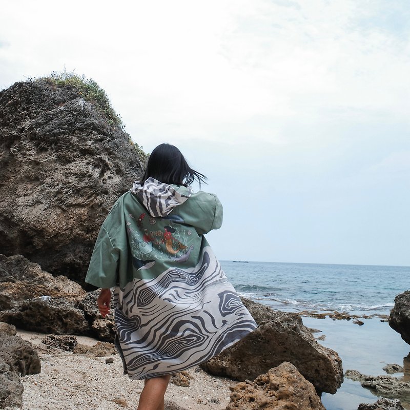 Mermaid Poncho - Women's Swimwear - Other Man-Made Fibers 