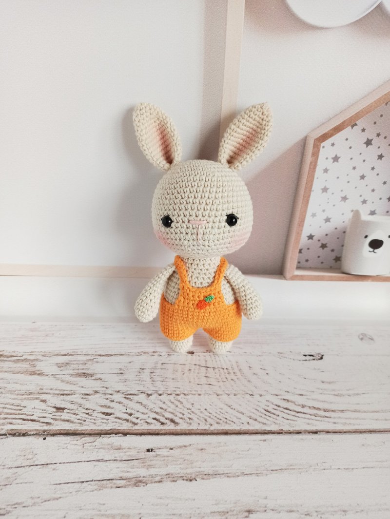 Stuffed toy bunny,stuffed animals,amigurumi toy bunny,first toy, first birthday - 寶寶/兒童玩具/玩偶 - 棉．麻 多色