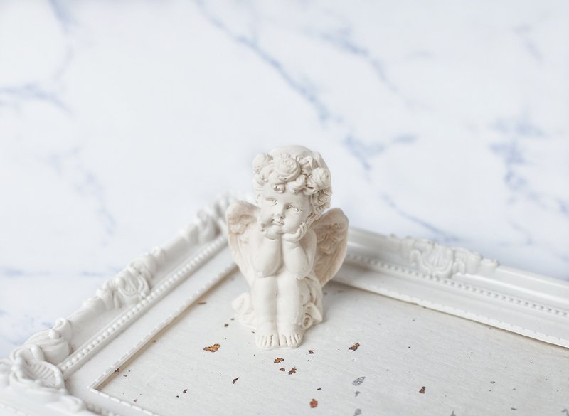 Un Jess Cadeau / Little Angel Fragrance Stone Ornament. Gift. Plaster - น้ำหอม - วัสดุอื่นๆ ขาว