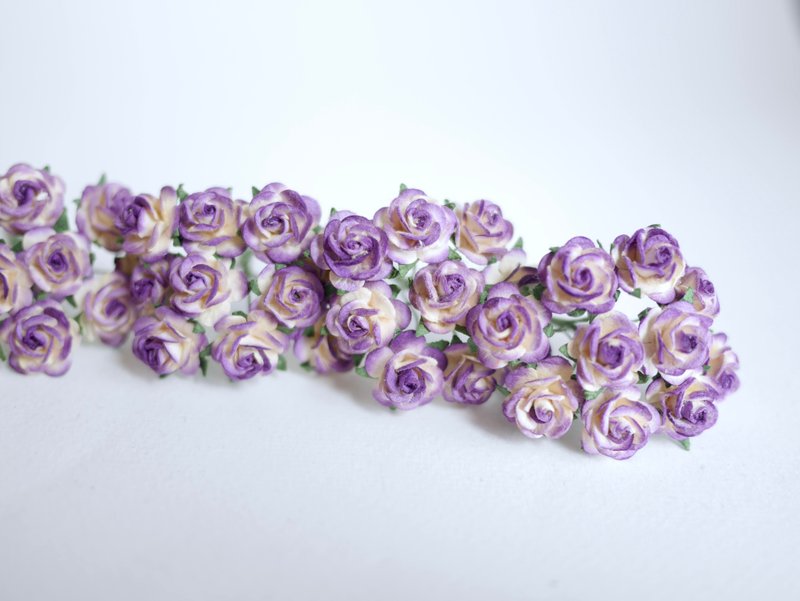 Paper Flower, centerpiece, 100 pieces mulberry rose size 1.5 cm., purple color - 其他 - 紙 紫色
