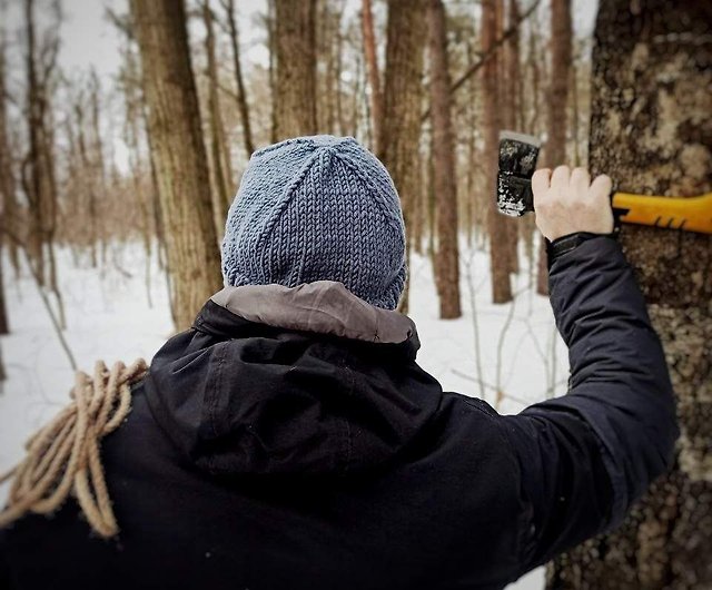手編みの冬用帽子 メンズハット バイキング ブッシュクラフト フォレスター 木こり帽子 ショップ AZ Knives 帽子 Pinkoi