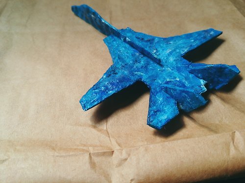 老泥丸 廢物再造 再生紙 手抄紙 鐳射打印 A6 明信片 立體模型 DIY 飛機