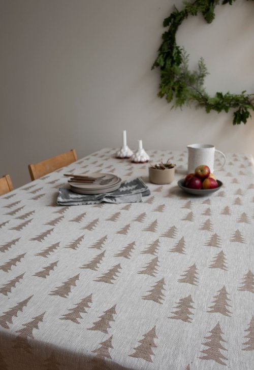 Fine Little Day 北歐設計師款 – 冷杉桌巾(147X147cm) Gran Tablecloth, Sand