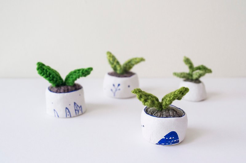 Miniature Knitted Plant - home decor - 植栽/盆栽 - 其他材質 多色