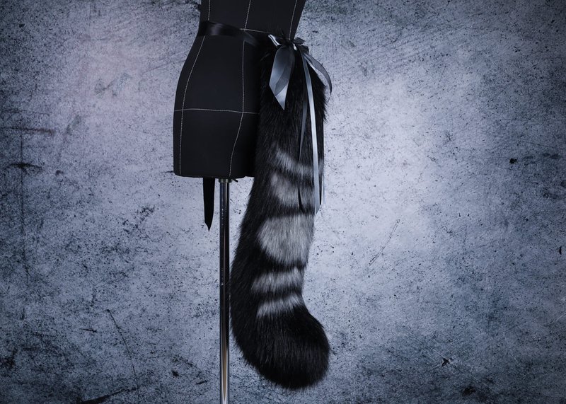 Moon Kitten Tail Faux Fur Tail - 其他 - 其他人造纖維 灰色