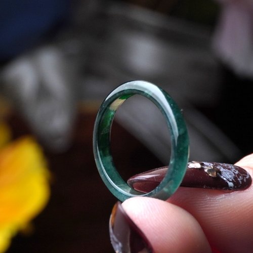 瓔珞珠寶盒 E.L.Jewelry Box 冰種藍水翡翠戒指戒圈 | 國際10圍 | 天然翡翠A貨 | 送禮