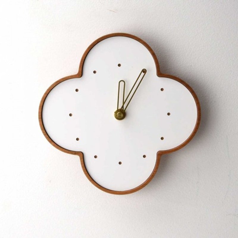 Sakura wall clock white - นาฬิกา - ไม้ 