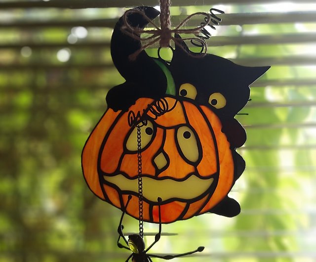 新作からSALEアイテム等お得な商品 満載 ハロウィン ウッド かぼちゃ 黒猫 置物