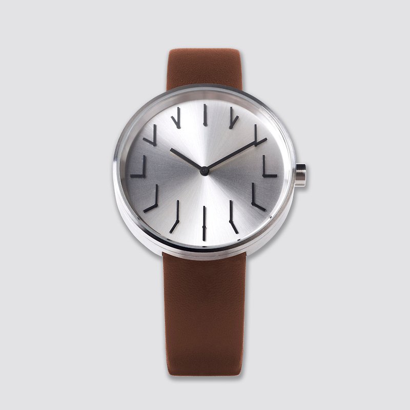 【金點設計獎】Redundant 雙重時光手錶 - 銀 - 男錶/中性錶 - 其他金屬 銀色