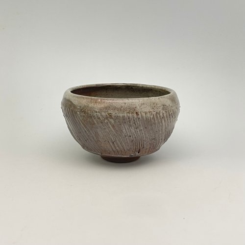 敬實齋 柴燒志野釉茶碗