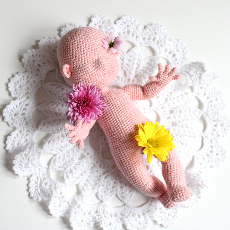Baby doll body crochet pattern PDF in English Amigurumi basic baby doll body - 手工藝教學/工具書 - 其他材質 
