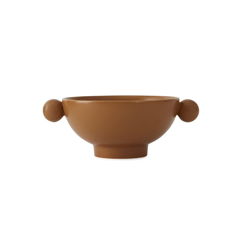 OYOY Inka Inca Minimalist Stoneware / Porcelain Bowl / Caramel Orange - ถ้วยชาม - เครื่องลายคราม หลากหลายสี