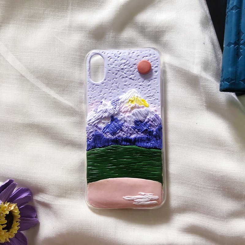 【Custom】Oil Painting Style Clay Phone Case Phonecase - เคส/ซองมือถือ - ดินเหนียว 