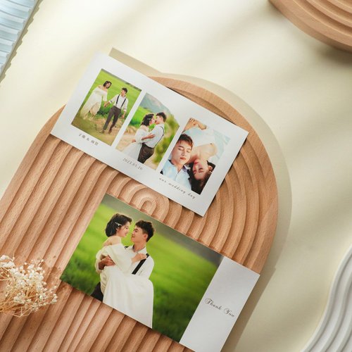 TimeStudio｜客製專門店｜人生大事事務所 | 婚宴-少量長型大版面謝卡 | 相片謝卡 結婚謝卡 婚禮謝卡 客製