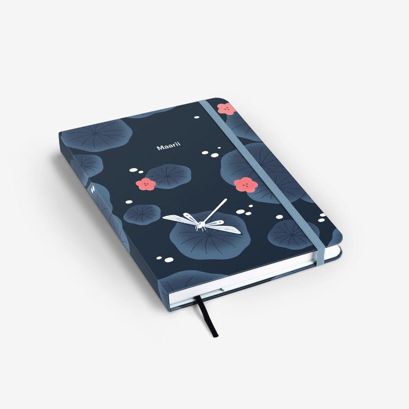 Dragonfly Threadbound Notebook - สมุดบันทึก/สมุดปฏิทิน - กระดาษ สีน้ำเงิน