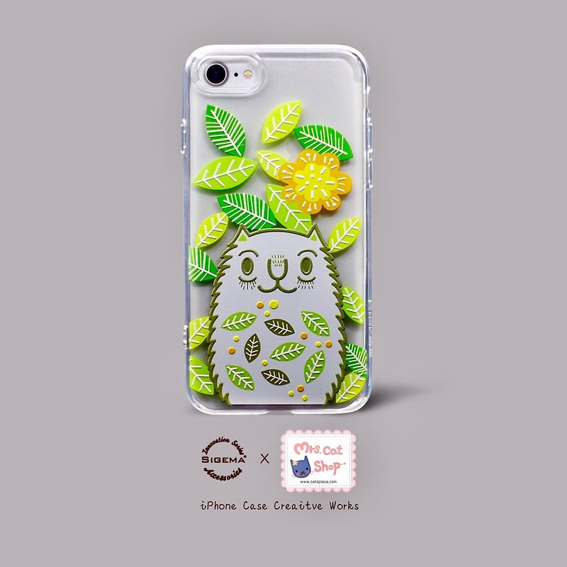 iPhone SE2/7/8 Case Korea Cat TPU Soft Transparent Phone Case Phone Case - เคส/ซองมือถือ - ซิลิคอน สีใส