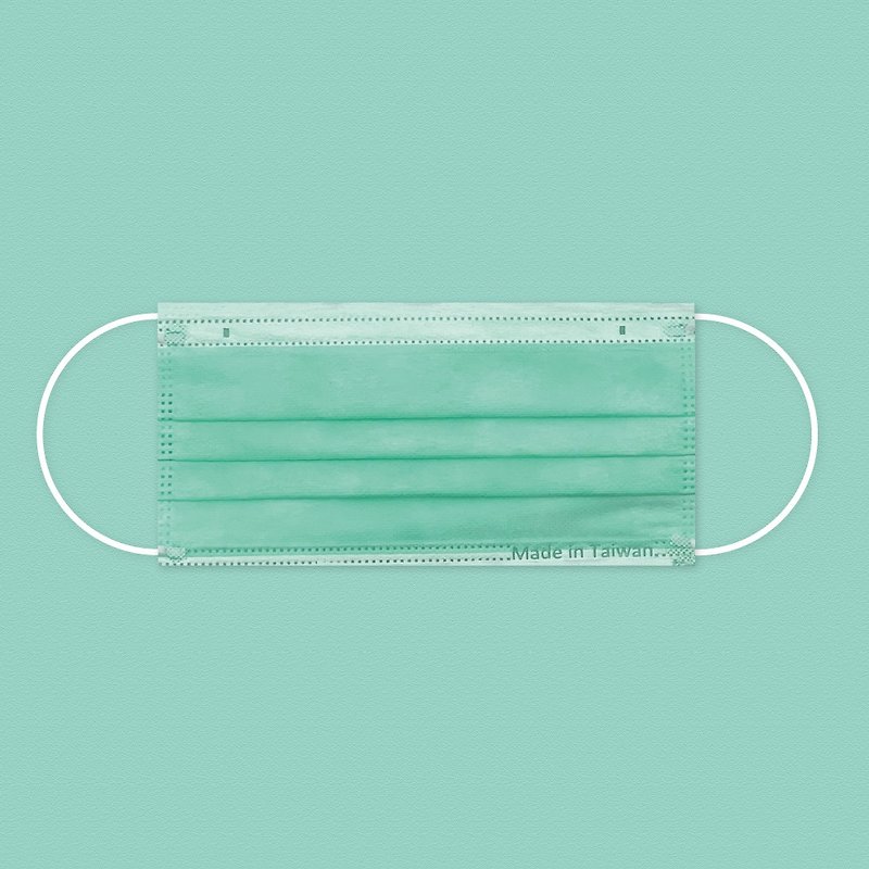 |Zhaoding Biomedical | Taiwan-made high-efficiency three-layer flat medical mask (mint green) - Face Masks - Other Materials Green